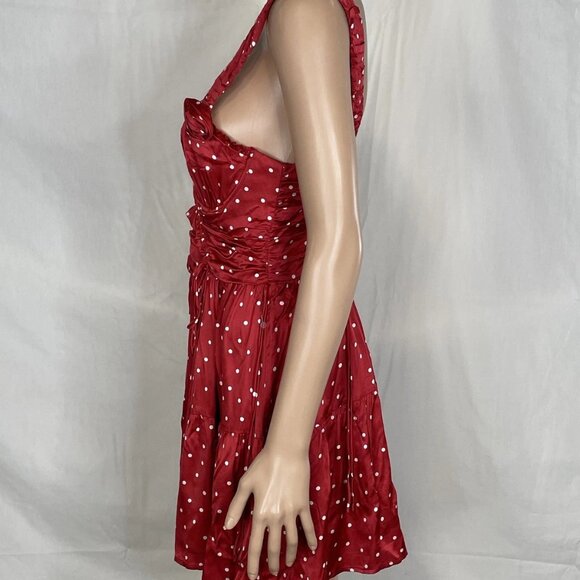 For Love & Lemons Women’s Willa Ditsy Dot Mini Dress – Red – Size M - Picture 4 of 11